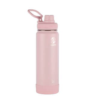 Takeya Active Insulated bottle in blush pink on a white background