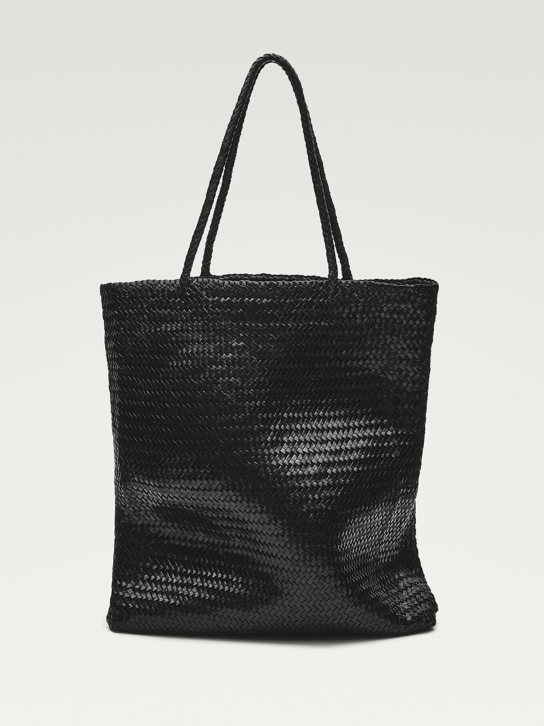 Large Woven Nappa Leather Tote Bag