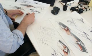Aston Martin paper sketches