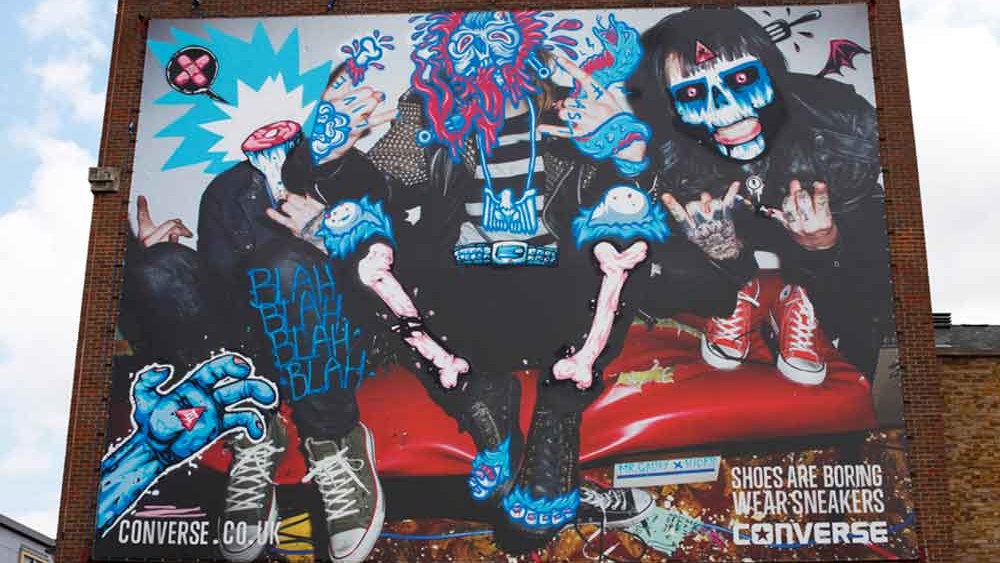 Converse poster customised in street-art style