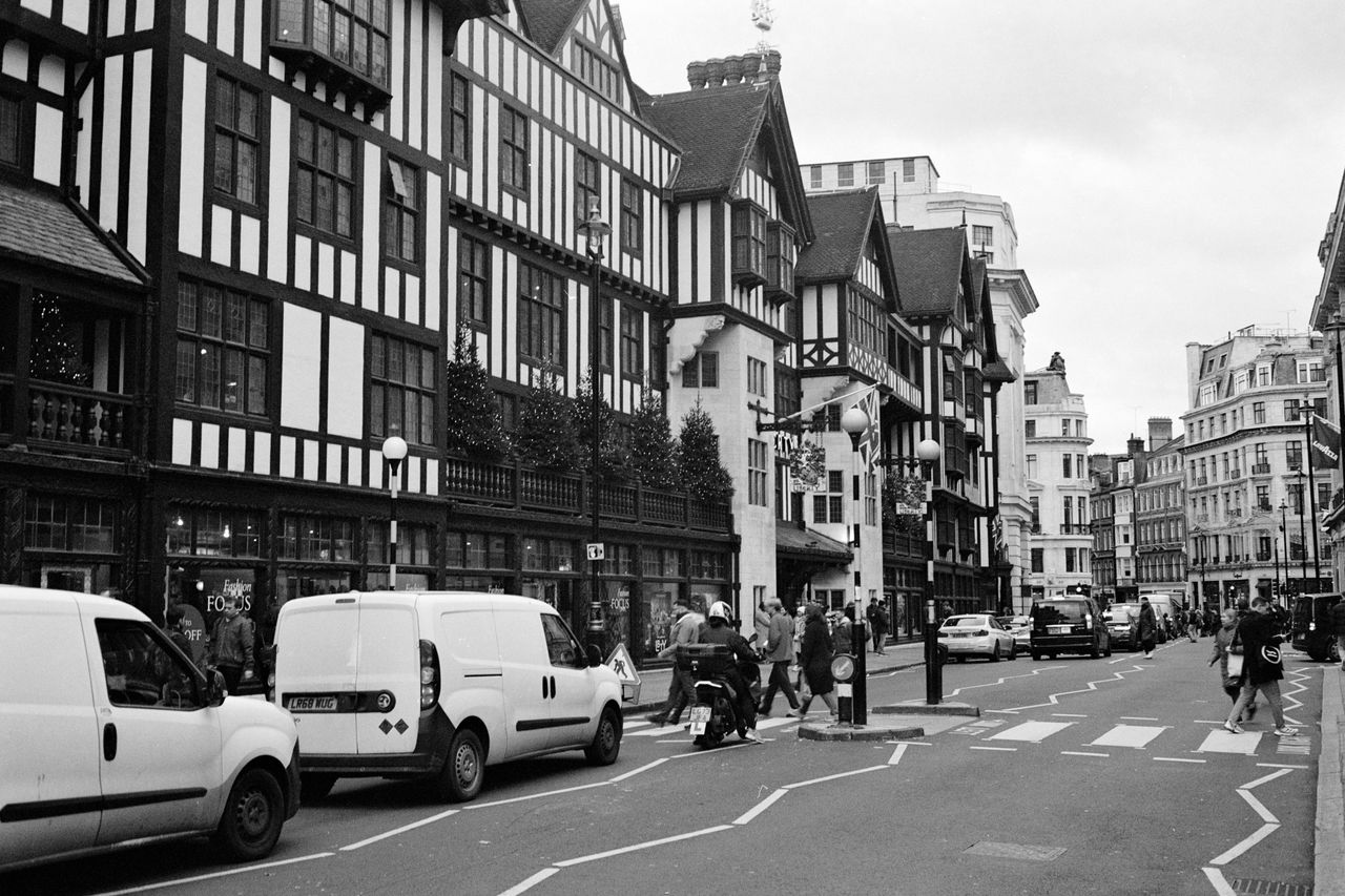 Liberty London taken on Ilford XP2 Super 35mm film