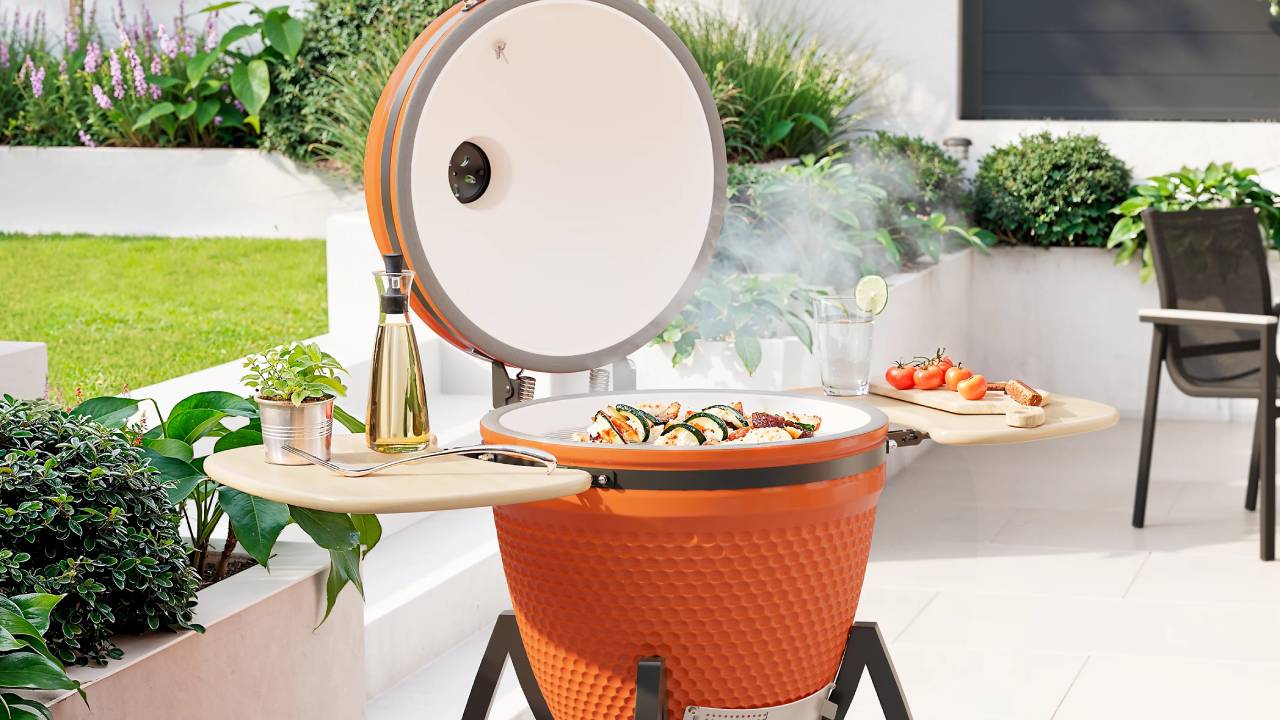 GoodHome Sagami 21&amp;rdquo; Ceramic Egg BBQ