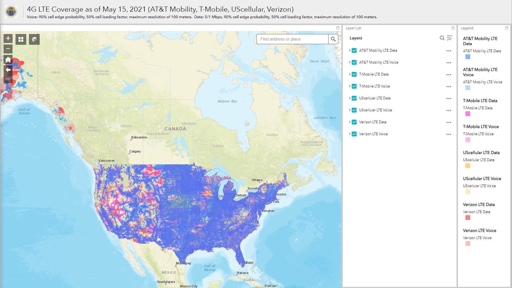 Mobile Broadband Coverage Map