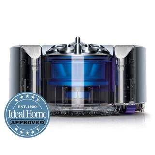 Dyson robot vacuum cleaner with Ideal Home Approved stamp