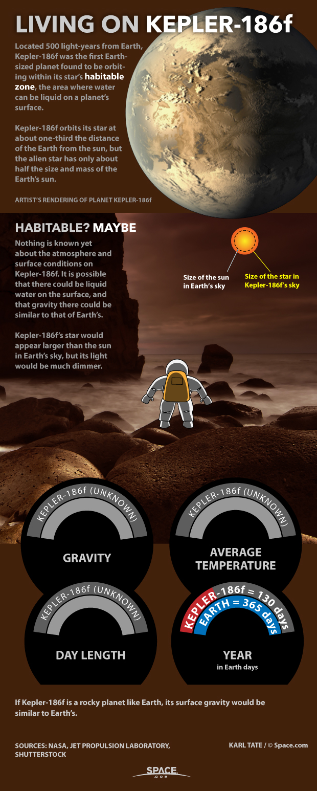 Living On An Alien Planet: Exoplanet Kepler-186F (Infographic) | Space