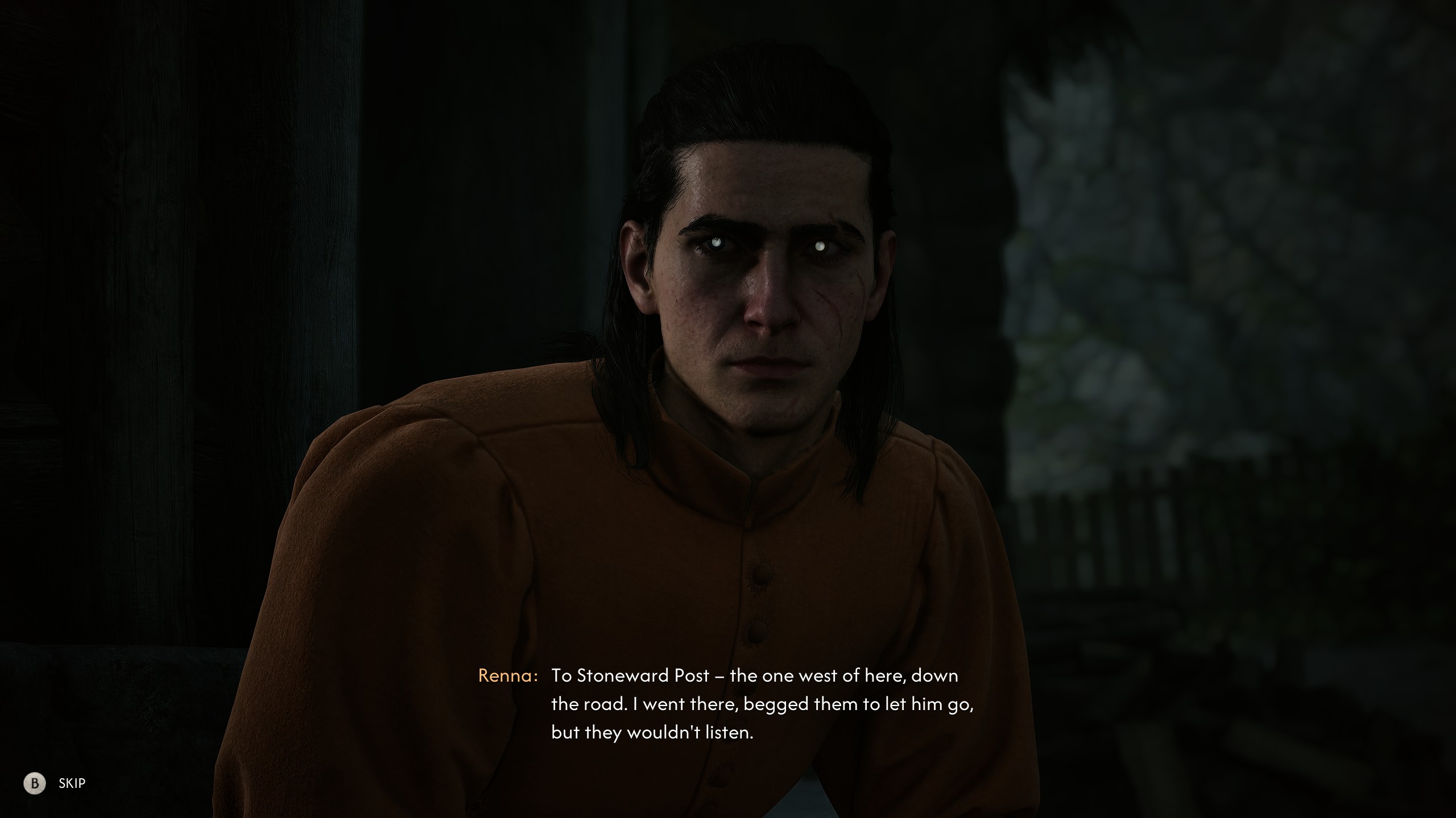 The Blood of Dawnwalker screenshot, showing Coen as a vampire in dialogue