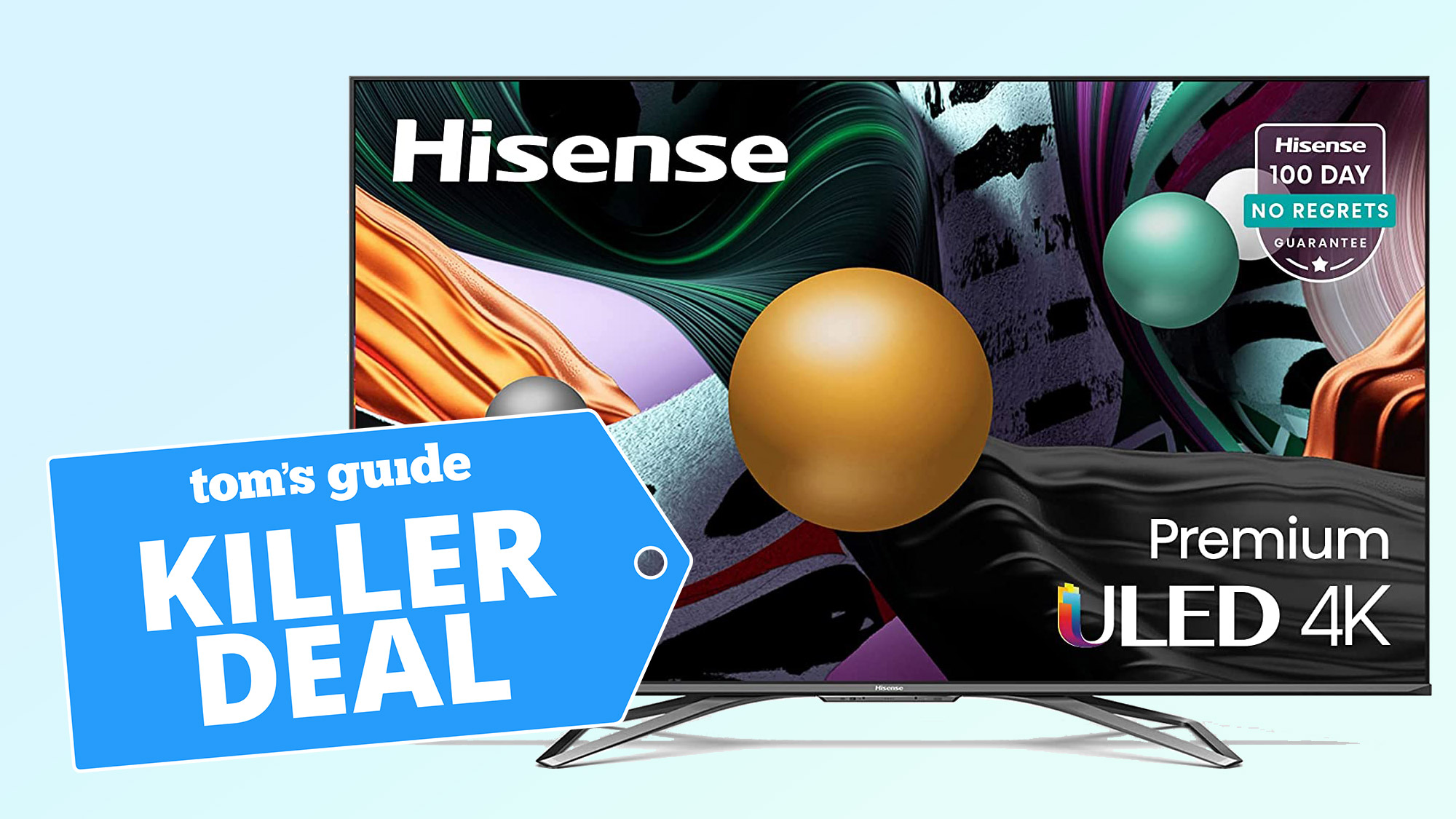 Black Friday header image with Hisense ULED Premium 55-Inch Class U8G Quantum Series Android 4K Smart TV with Alexa.