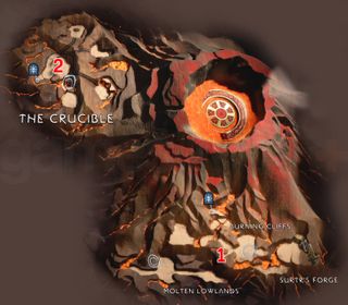 God of War Ragnarok map of nornir chests in muspelheim