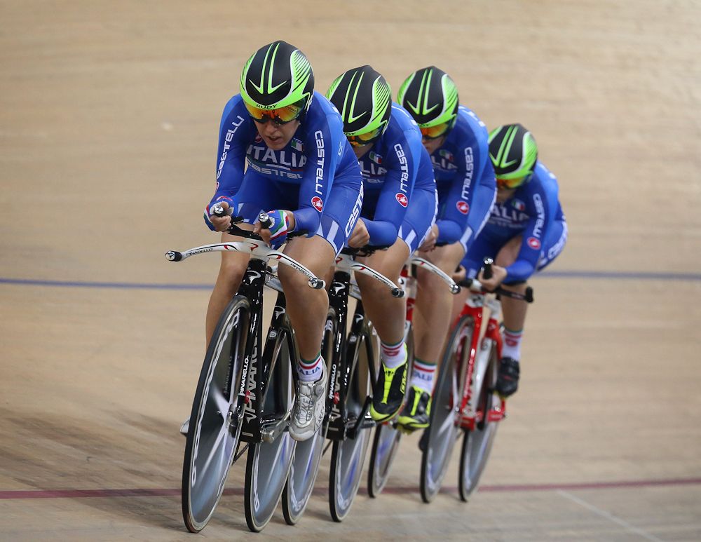 The Italian women's pursuit team.