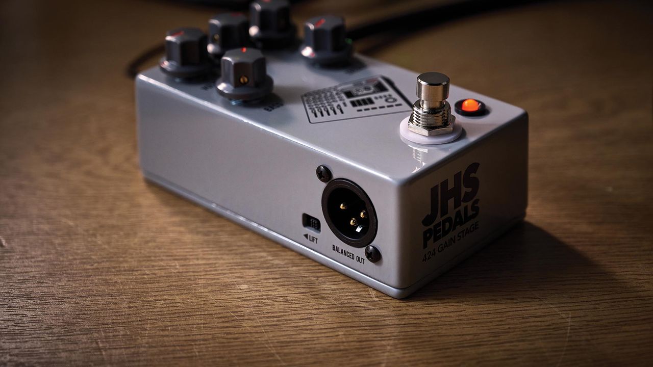 JHS Pedals 424 Gain Stage: this computer-gray stompbox is a preamp-cum-distortion that emulates the analogue mojo of the Tascam Portastudio