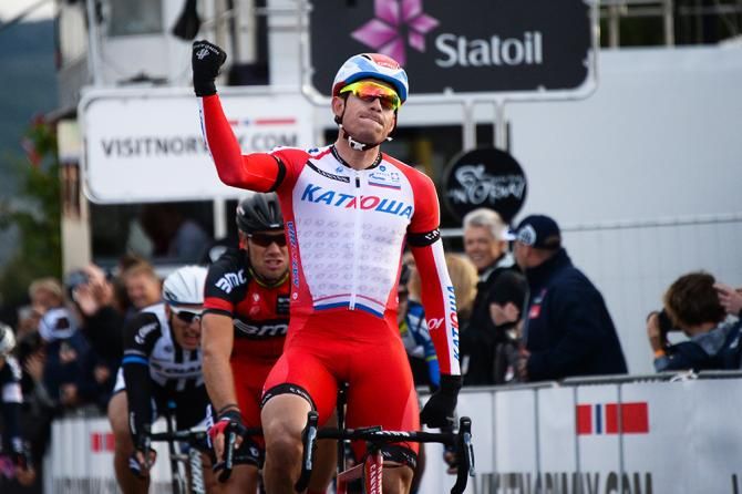 Alexander Kristoff (Katusha) gets the win