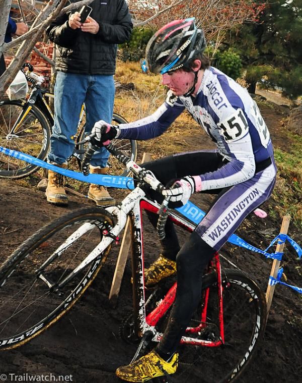 Zach McDonald (University Of Washington-Seattle) powers up a steep grade.