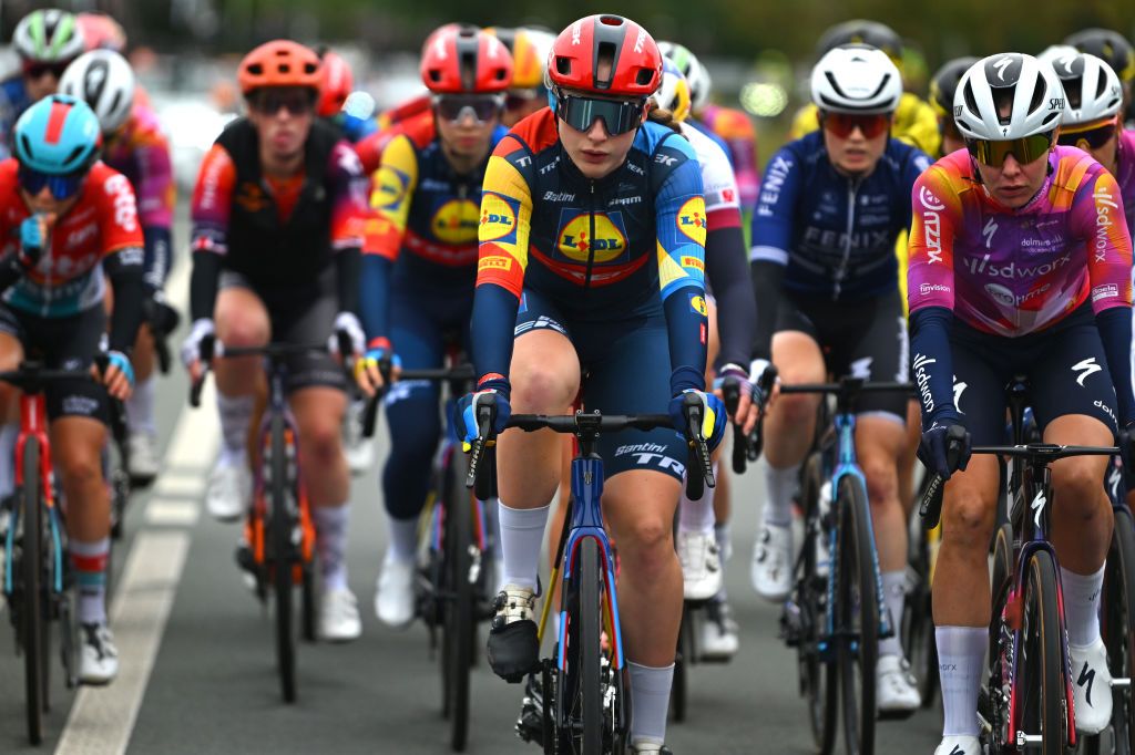 DOETINCHEM NETHERLANDS OCTOBER 12 Elynor Backstedt of The United Kingdom and Team Lidl Trek competes during the 26th Simac Ladies Tour 2024 Stage 5 a 140km stage from Doetinchem to Doetinchem UCIWWT on October 12 2024 in Doetinchem Netherlands Photo by Luc ClaessenGetty Images