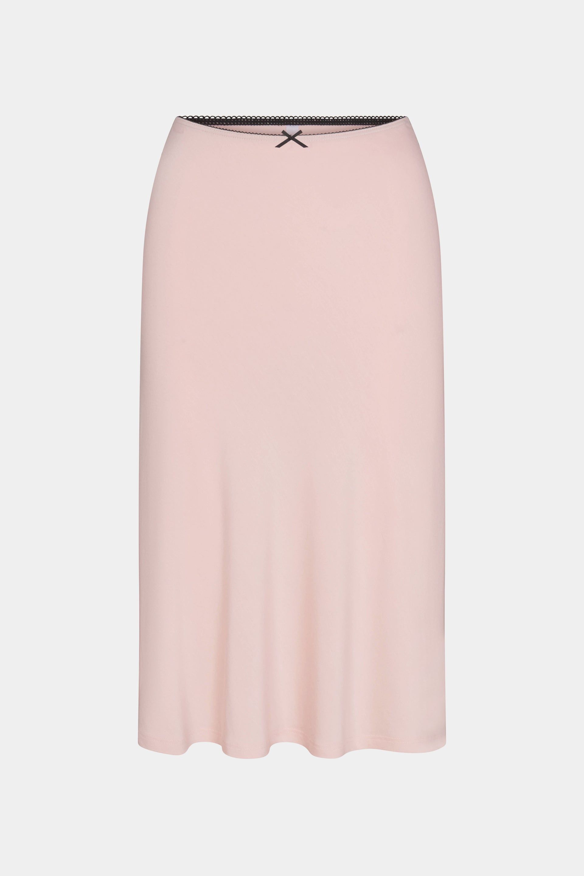 Bias Midi Slip Skirt in Petal/onyx