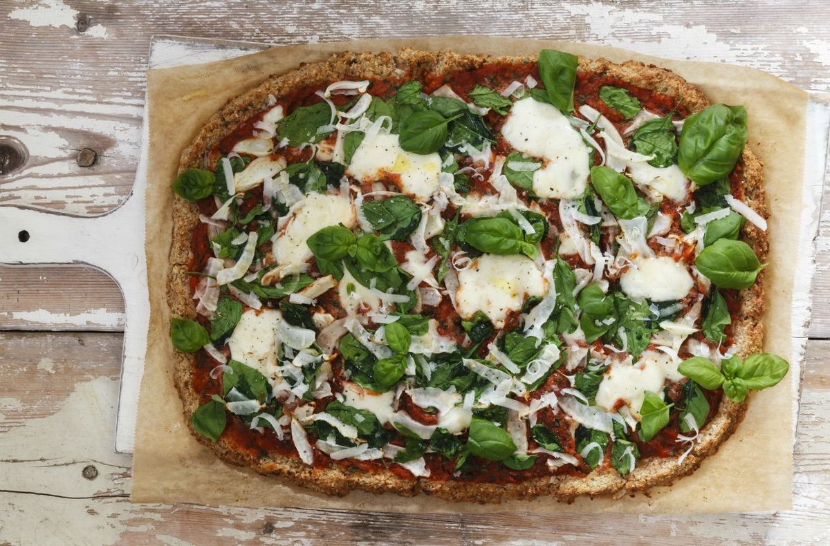 Slimming World's ricotta and spinach pizza Italian Recipes GoodtoKnow