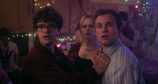 Gaten Matarazzo, Sean Giambrone and Lulu Wilson in Hulu's Pizza Movie