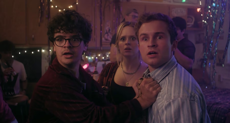 Gaten Matarazzo, Sean Giambrone and Lulu Wilson in Hulu's Pizza Movie