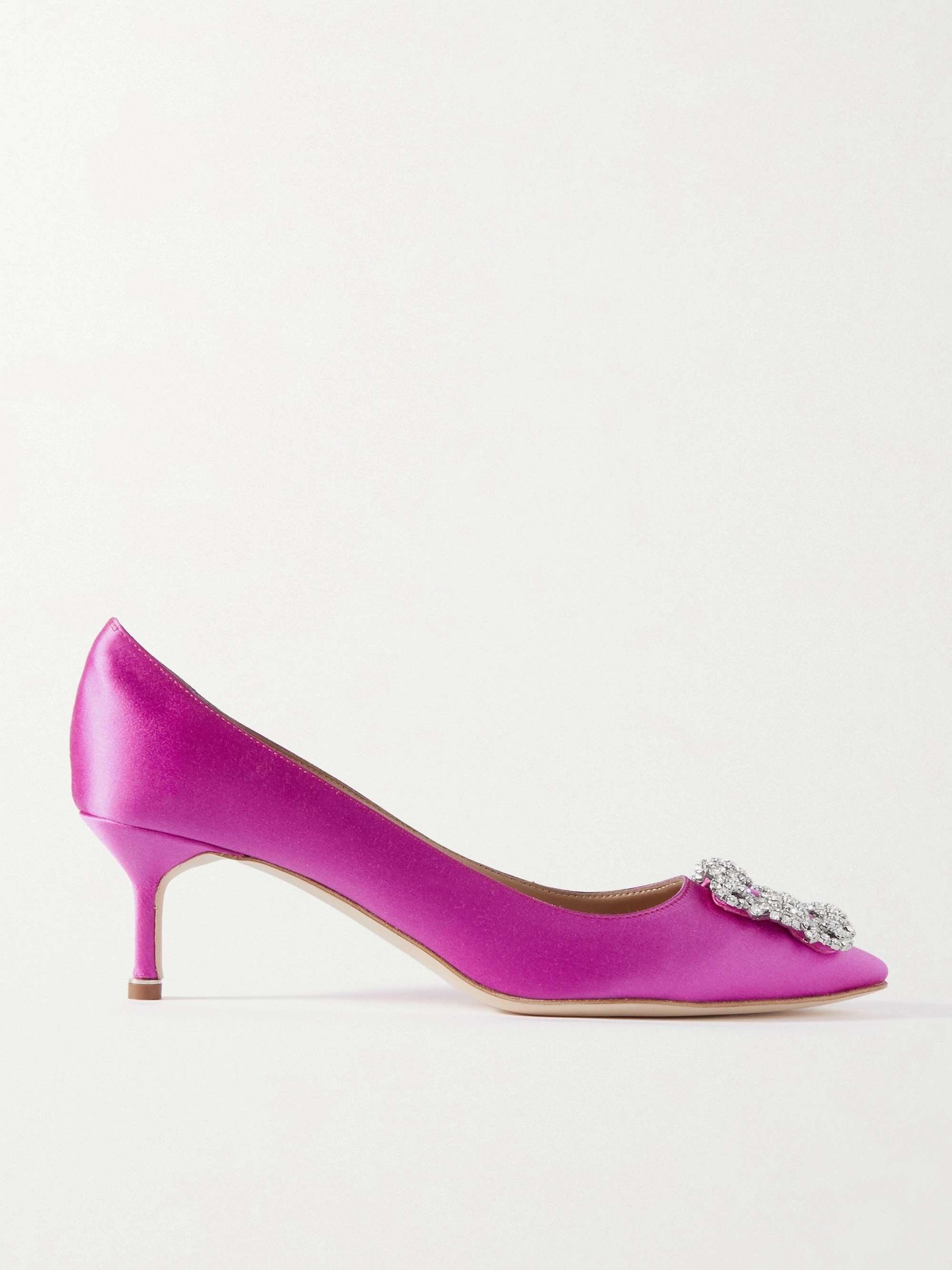 Hangisi 50 Crystal-Embellished Satin Pumps