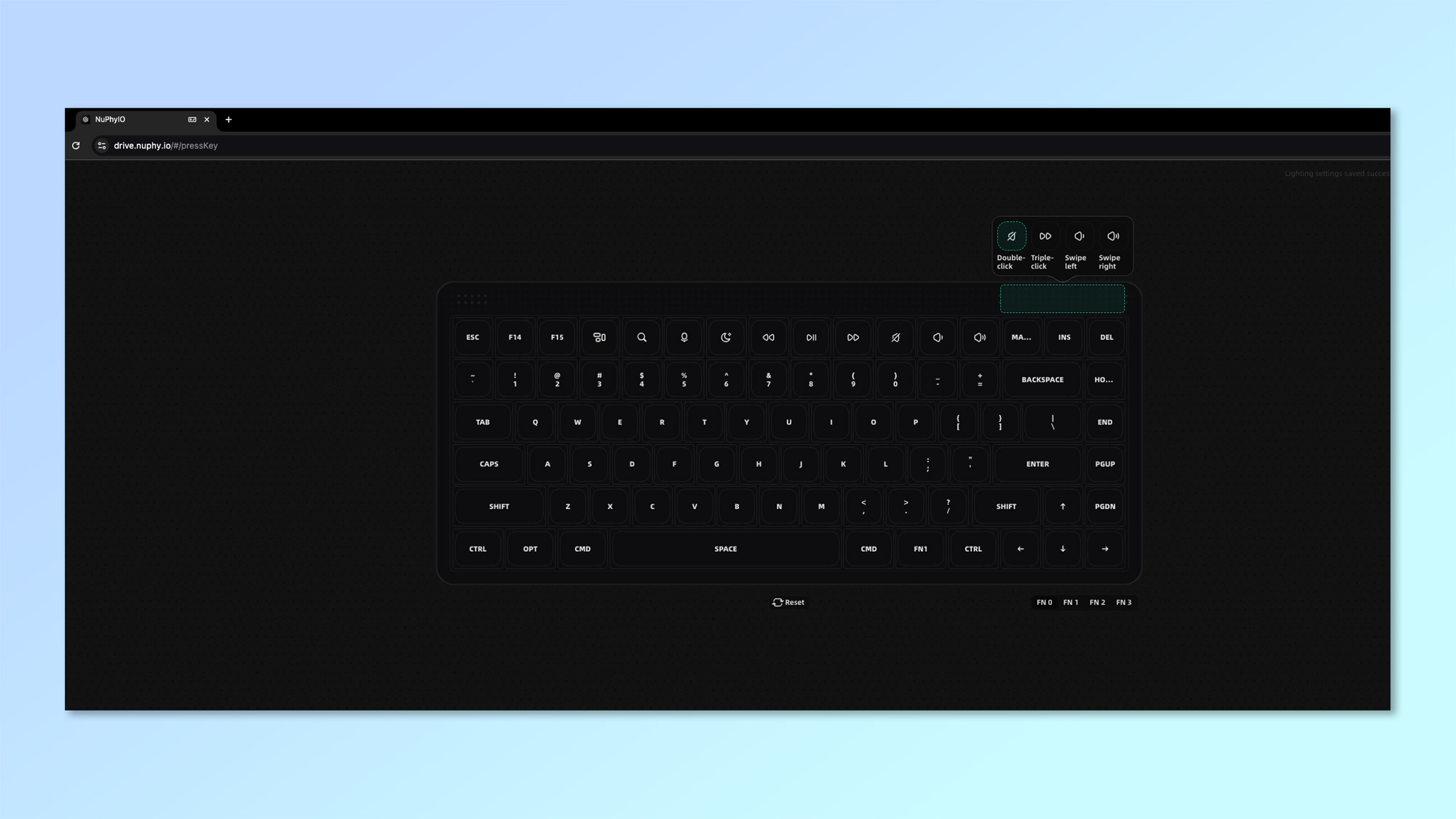 The NuPhy Node75 being customized using the NuPhy.io web app