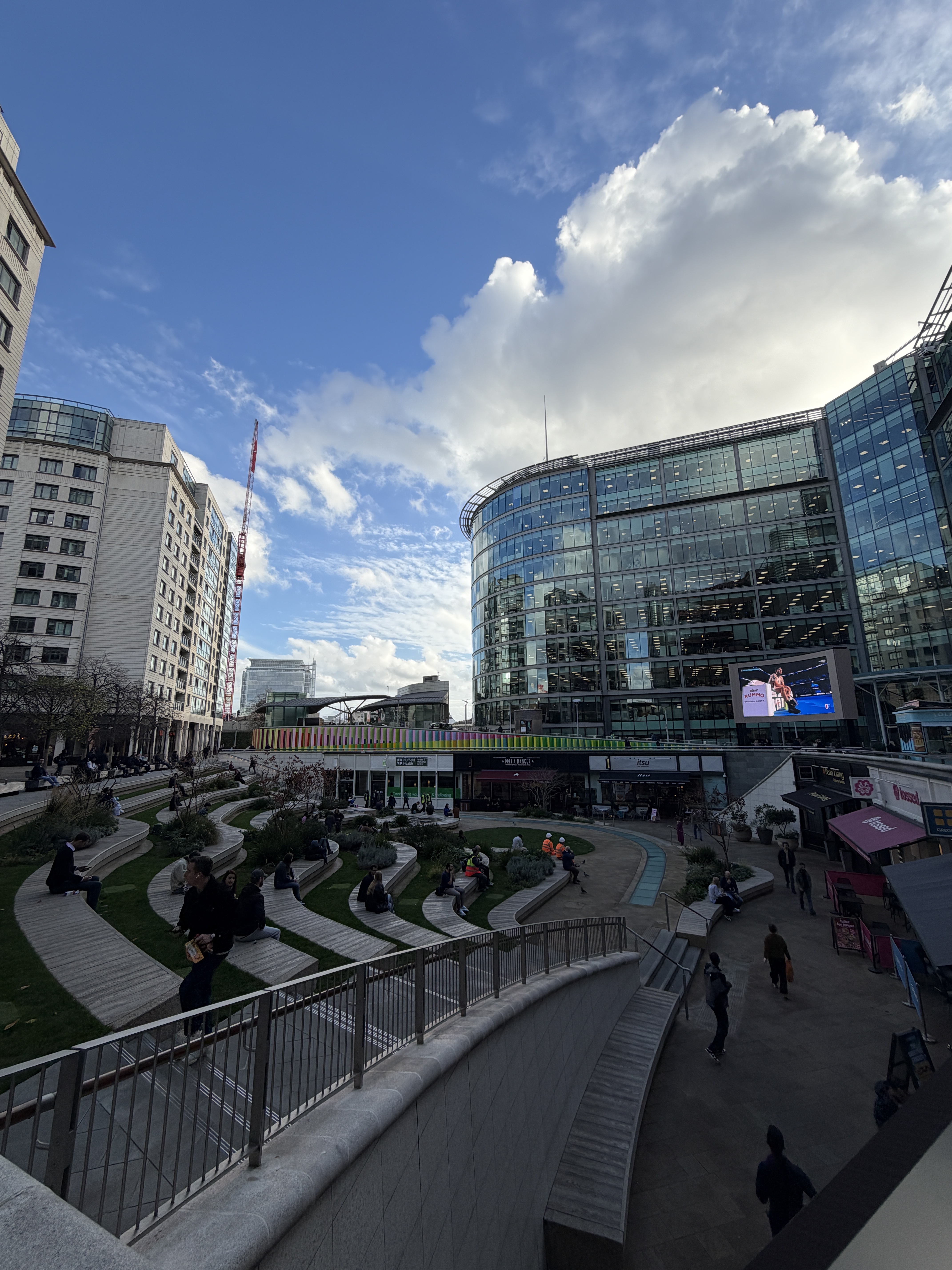 The Paddington basin during the day