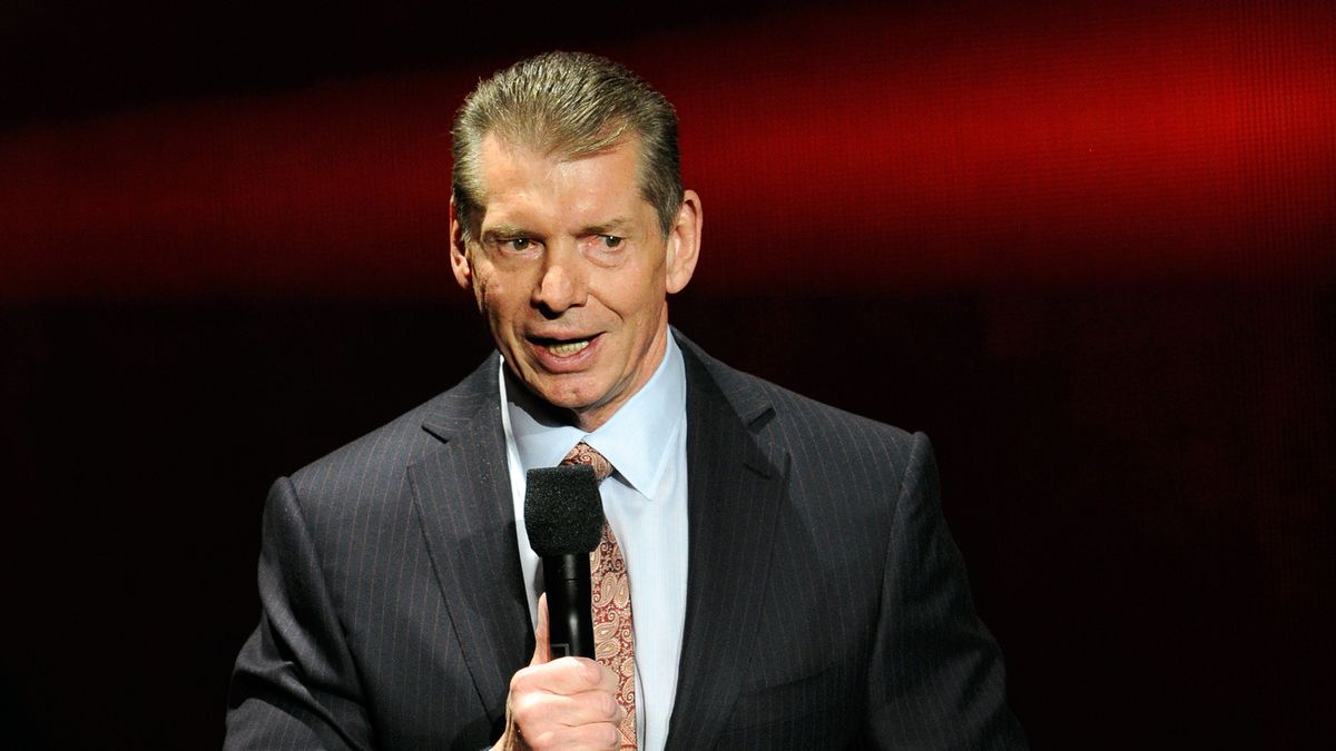 WWE Chairman and CEO Vince McMahon speaks at a news conference announcing the WWE Network at the 2014 International CES at the Encore Theater at Wynn Las Vegas on Jan. 8, 2014 in Las Vegas, Nevada.