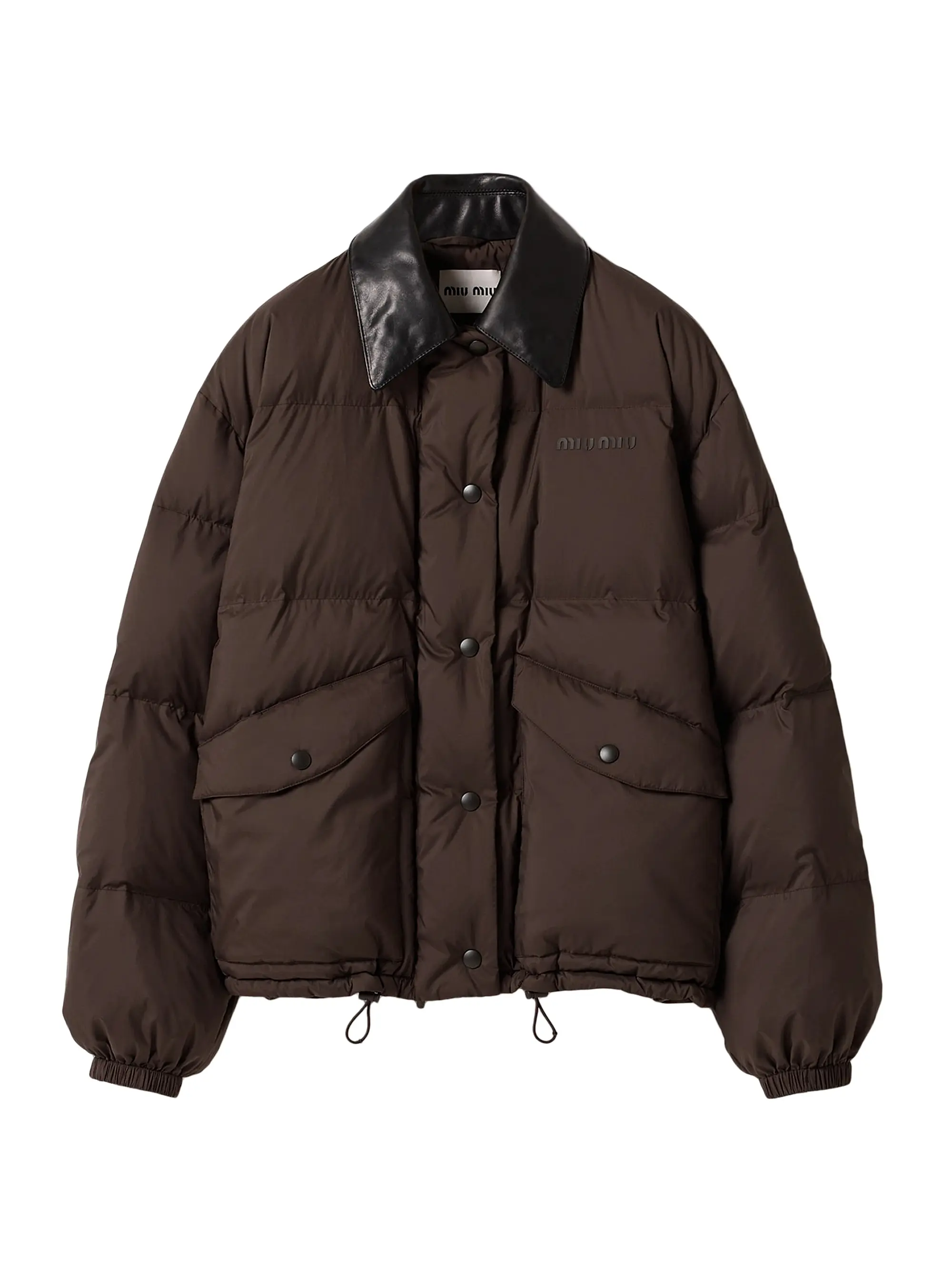Technical Pong&amp;eacute; Cropped Down Jacket