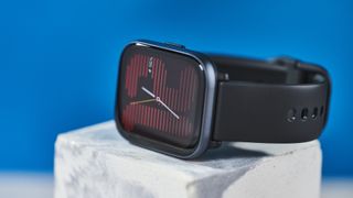 The Amazfit Active on a marble block