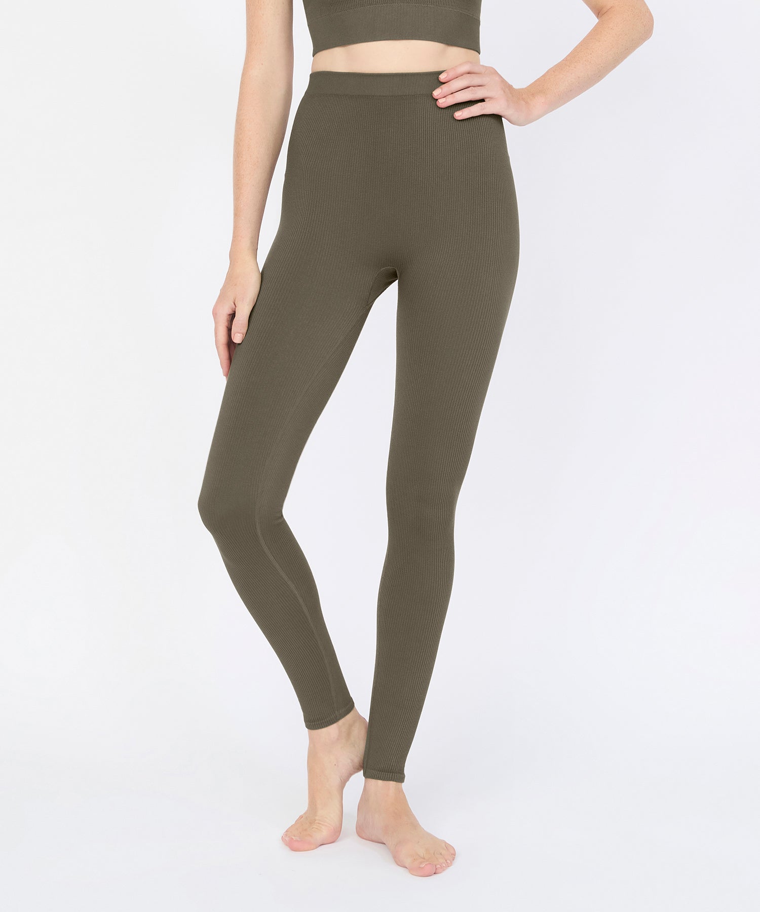 Jane High Rise Legging - Olive - Xs