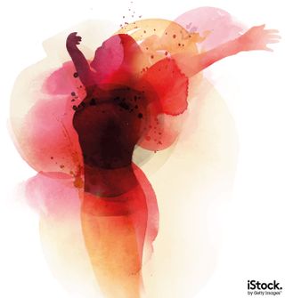 Freedom Watercolor by Christoph Kadur. This illustration might be used, for example, in designing a flyer for a life coach