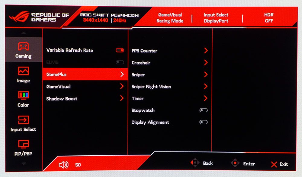 Asus ROG Swift PG34WCDM
