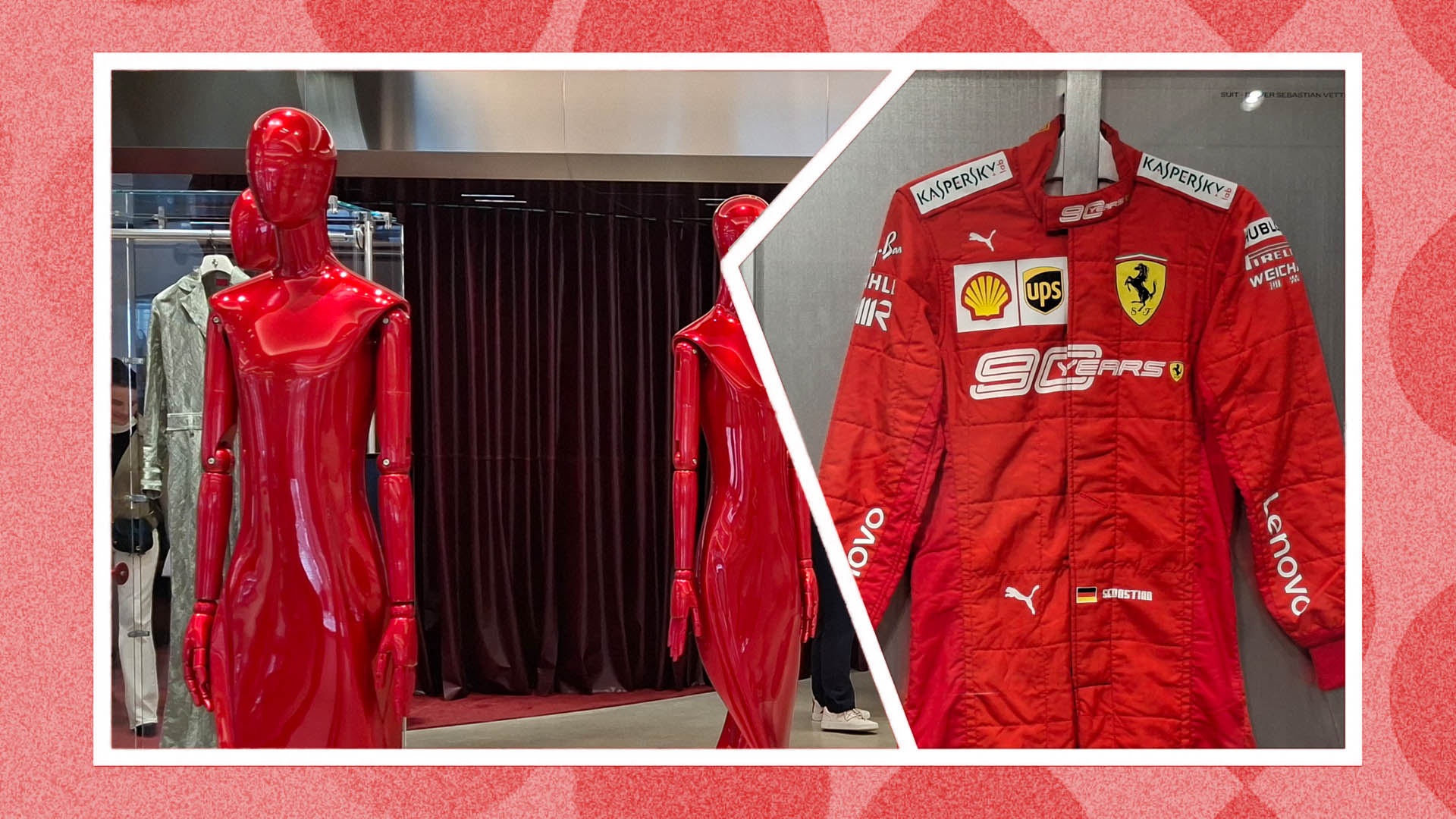 Photos inside the London Ferrari store. 