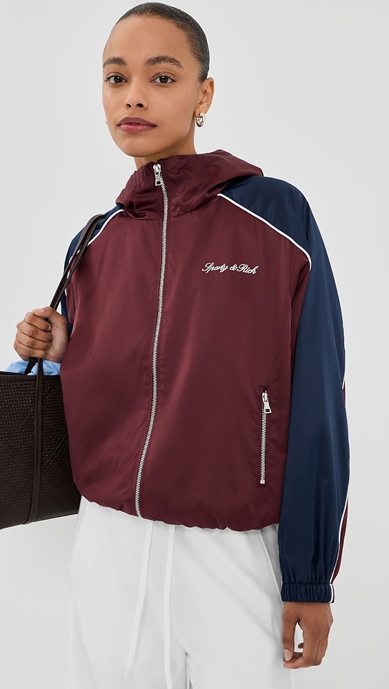 Sporty &amp;amp; Rich Signature Logo Gym Jacket