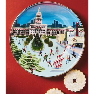 Holiday in the City Stoneware Dessert Plate