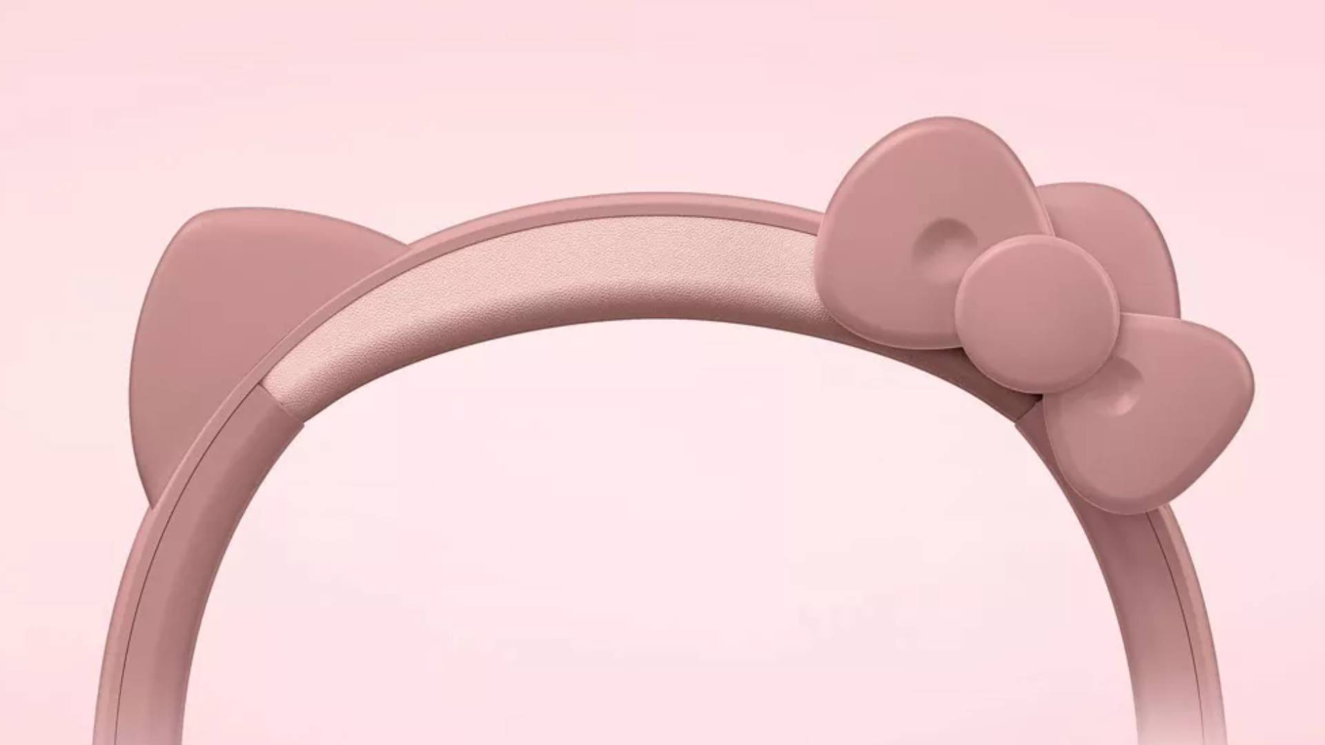 Official marketing image showing the ear ears of the Kraken Kitty V2 USB Hello Kitty edition headset.