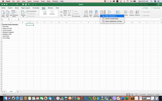 How to create a drop down list in Excel