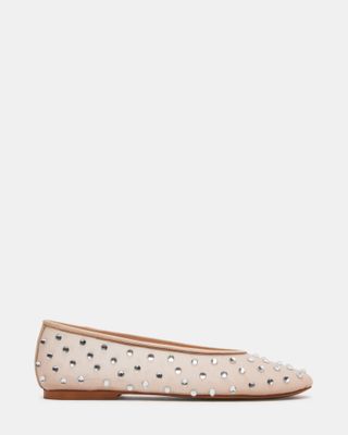 Viv Natural Multi Mesh Rhinestone Ballet Flat | Women's Flats 
 Steve Madden