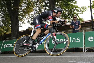 Tom Dumoulin on stage 17 of the 2015 Vuelta a España (Sunada)