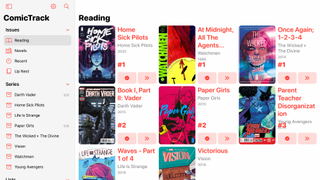 A screenshot showing ComicTrack on iPad