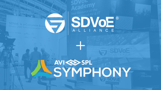 The ADVoE Alliance and AVI-SPL Symphony logos. 