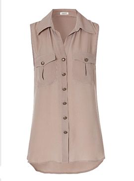 L'Agence tan silk sleeveless top, £227