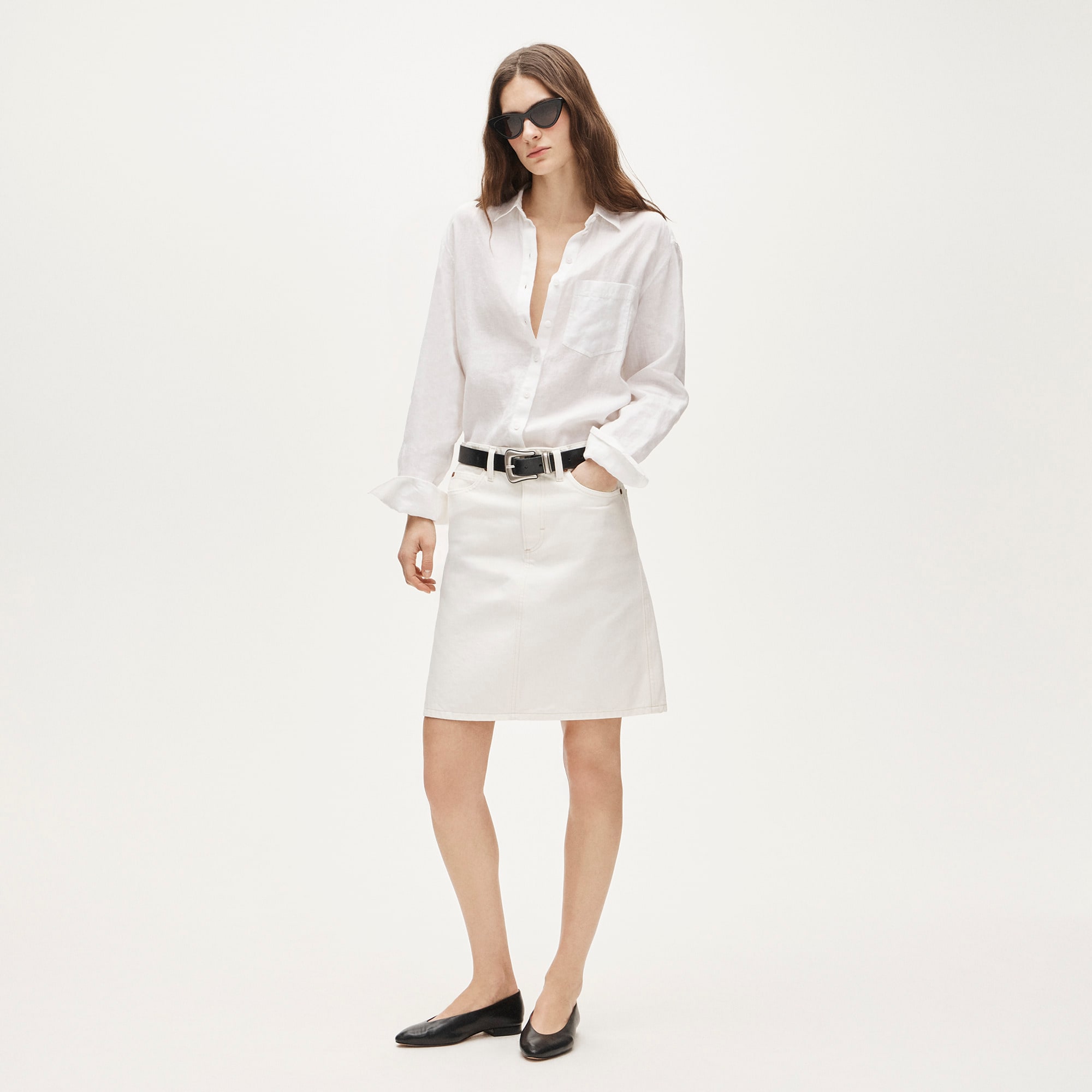 J.Crew, Gar&amp;ccedil;on Classic Shirt in Lilac Block-Print Linen