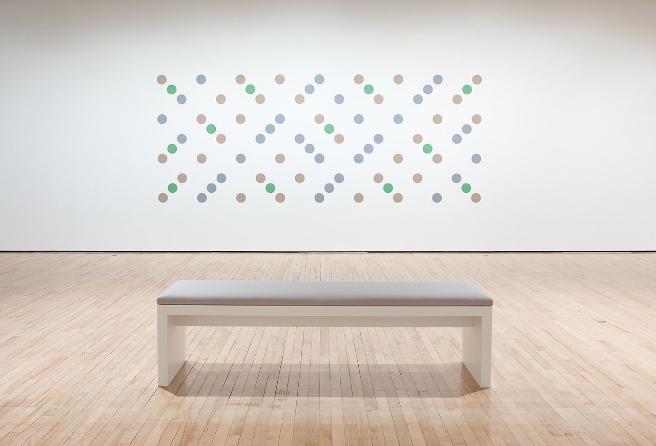 Measure for Measure Wall Painting, 2017, by Bridget Riley at Hayward Gallery, London