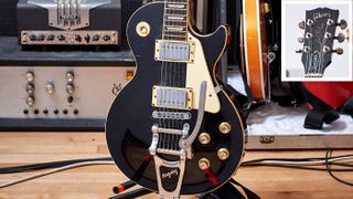 This 1990 Gibson Les Paul Standard was fitted with a Bigsby vibrato and is one of James’ go-to studio guitars, featuring on album opener People Give In