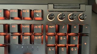 Razer BlackWidow V4 Pro dedicated media keys close up