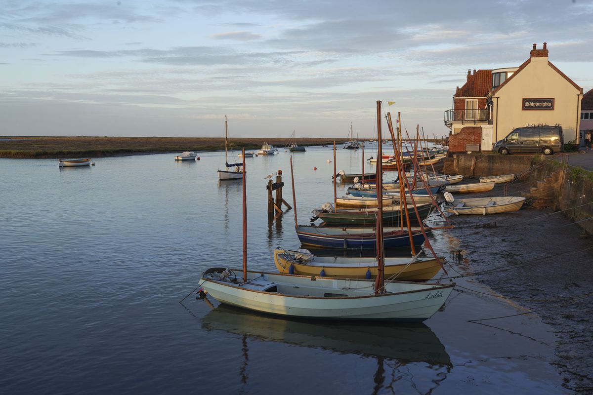 Sample image taken with the Sony FE 16-35mm F2.8 GM II of boats on a lake at golden hour