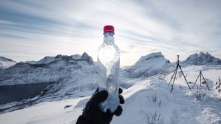 how to keep your water bottle from freezing: bottle frozen