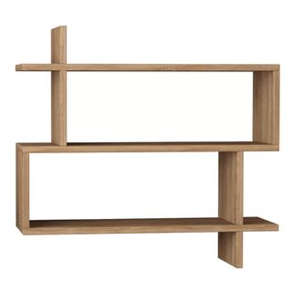 Argonaut Modern Wall-Mounted 2-Tier Floating Bookshelf