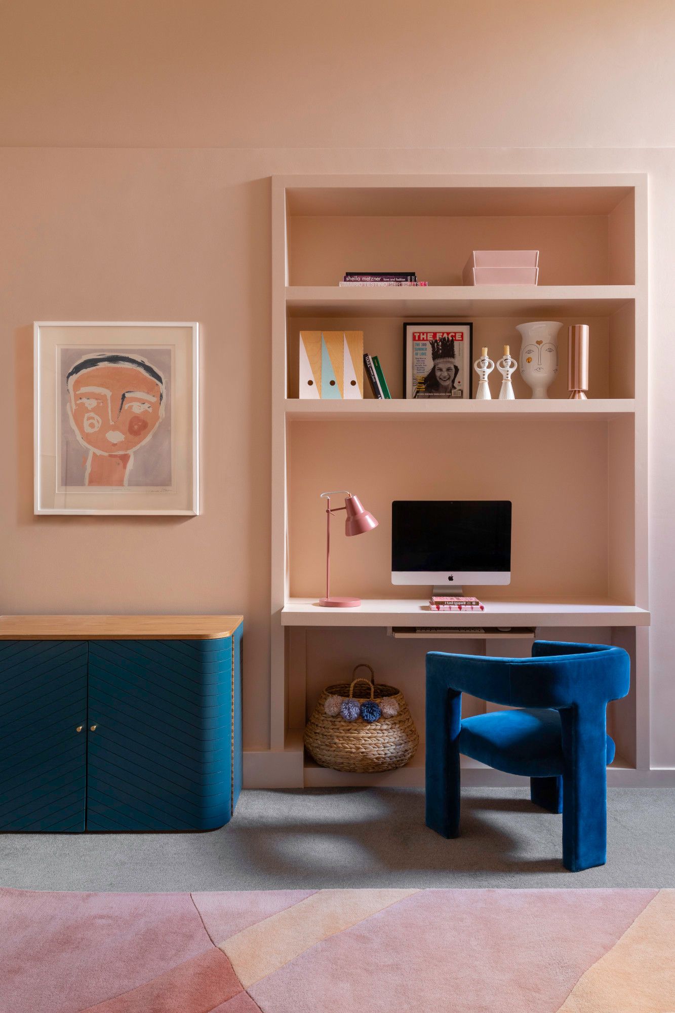 Desk in alcove area