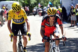 Richie Porte and Chris Froome on stage 12 of the 2016 Tour de France