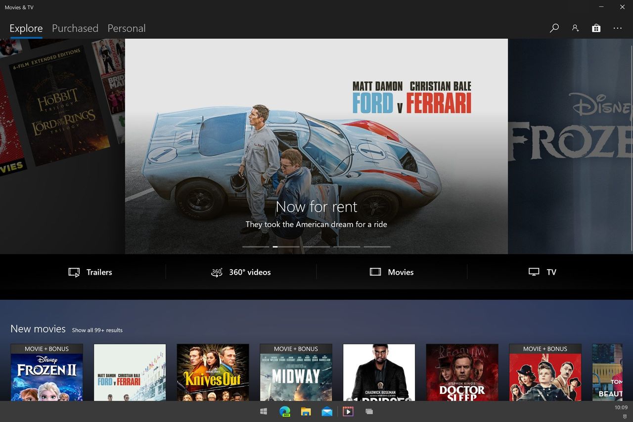 Windows 10X Movies